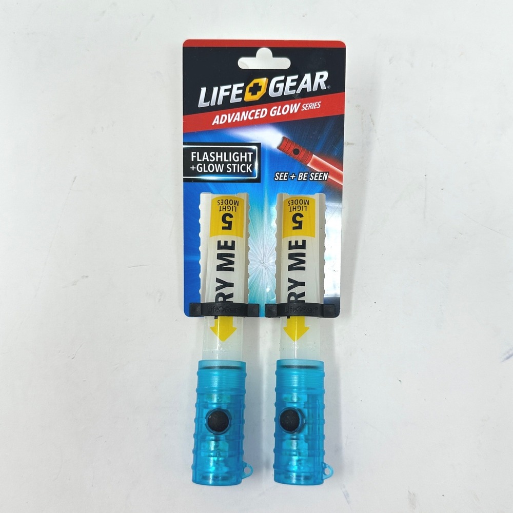 Life+Gear Advanced Glow Series Flashlight Glow Stick 2-Pack Blue LG01-60166-BLU